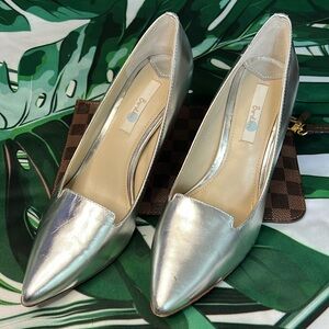 Boden silver pumps